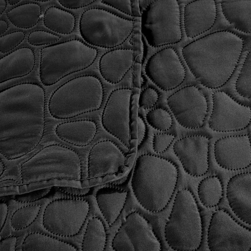 Narzuta na łóżko pikowana 240x220 cm Cotton World czarna 2613