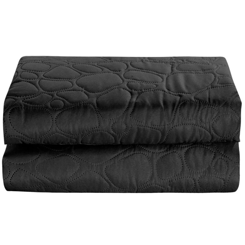 Narzuta na łóżko pikowana 240x220 cm Cotton World czarna 2613