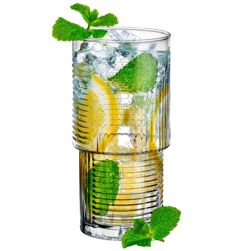 Szklanki do napojów soków wysokie Glasmark Helena 350 ml zestaw 6 szklanek
