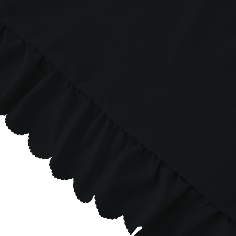 Pościel z falbanką 140x200 mikrofibra Cotton World 2 części 2589 czarna