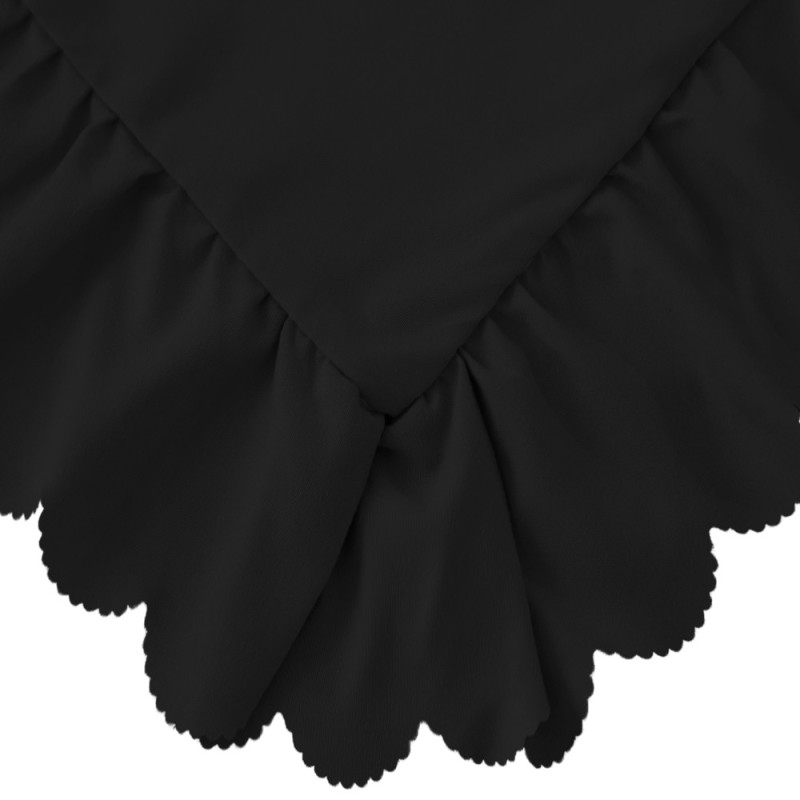 Pościel z falbanką 140x200 mikrofibra Cotton World 2 części 2589 czarna