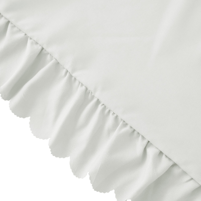 Pościel z falbanką 140x200 mikrofibra Cotton World 2 części 2597 jasno-szara