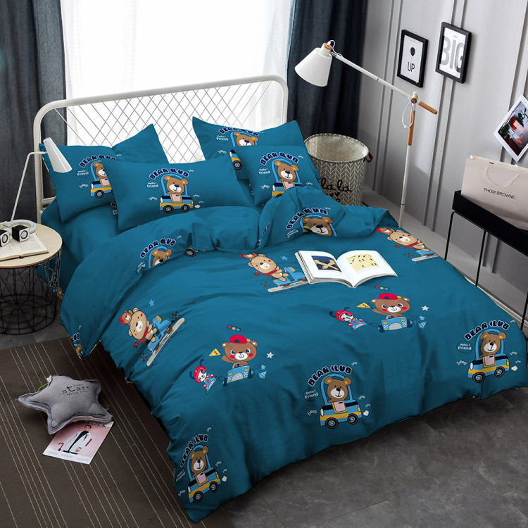 Pościel 160x200 dla dzieci bawełna satynowa 3D Cotton World gruba 3 części 2521 misie