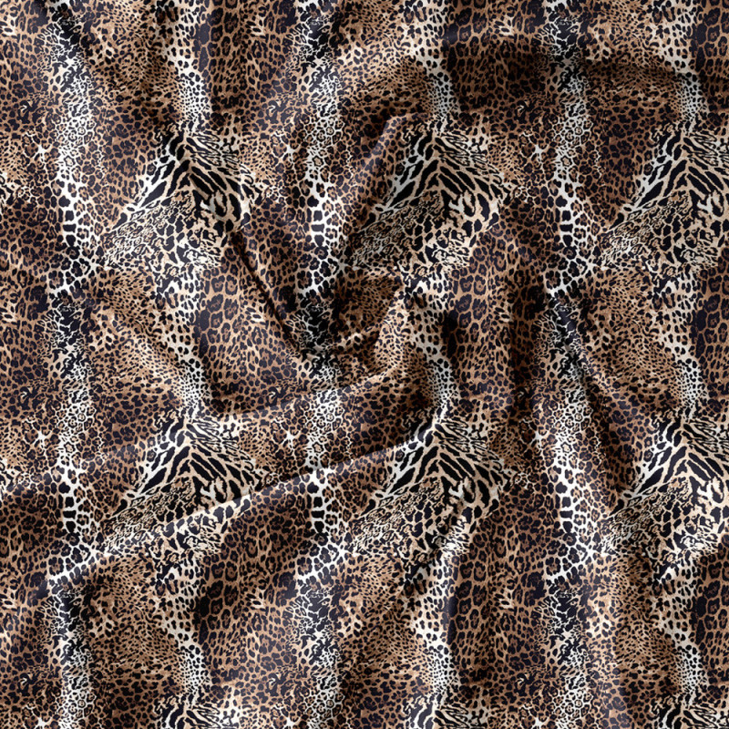 Pościel 200x220 bawełna satynowa Cotton World gruba 3 części 2667 panterka