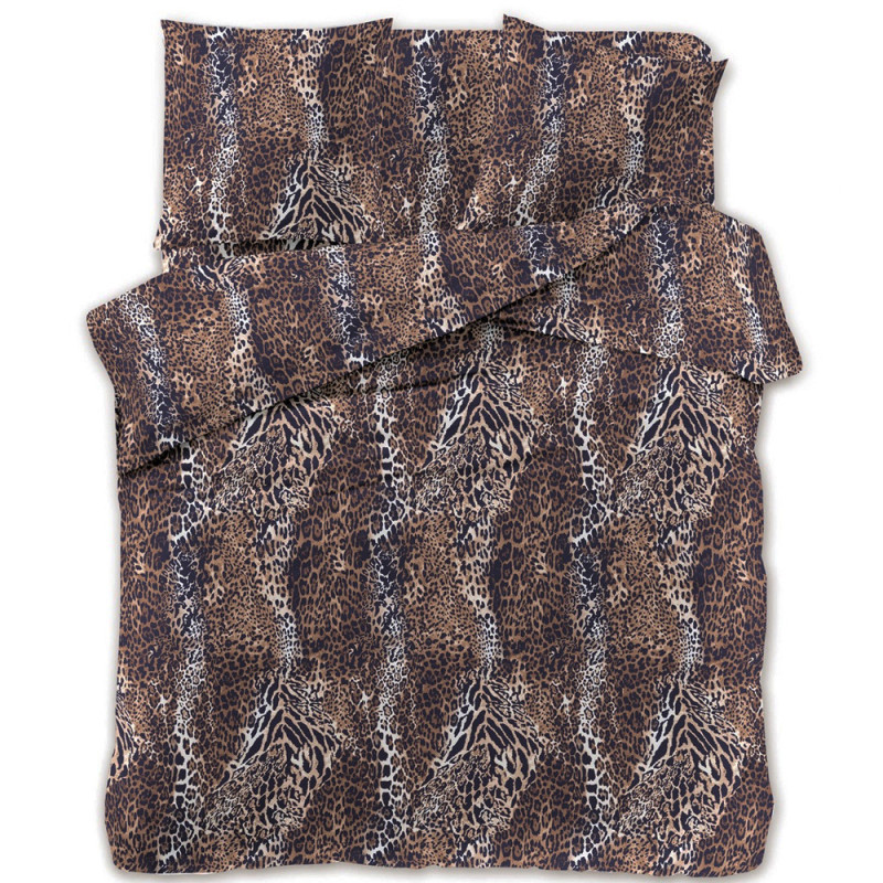 Pościel 200x220 bawełna satynowa Cotton World gruba 3 części 2667 panterka