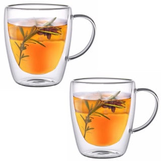 Szklanki termiczne z białym...