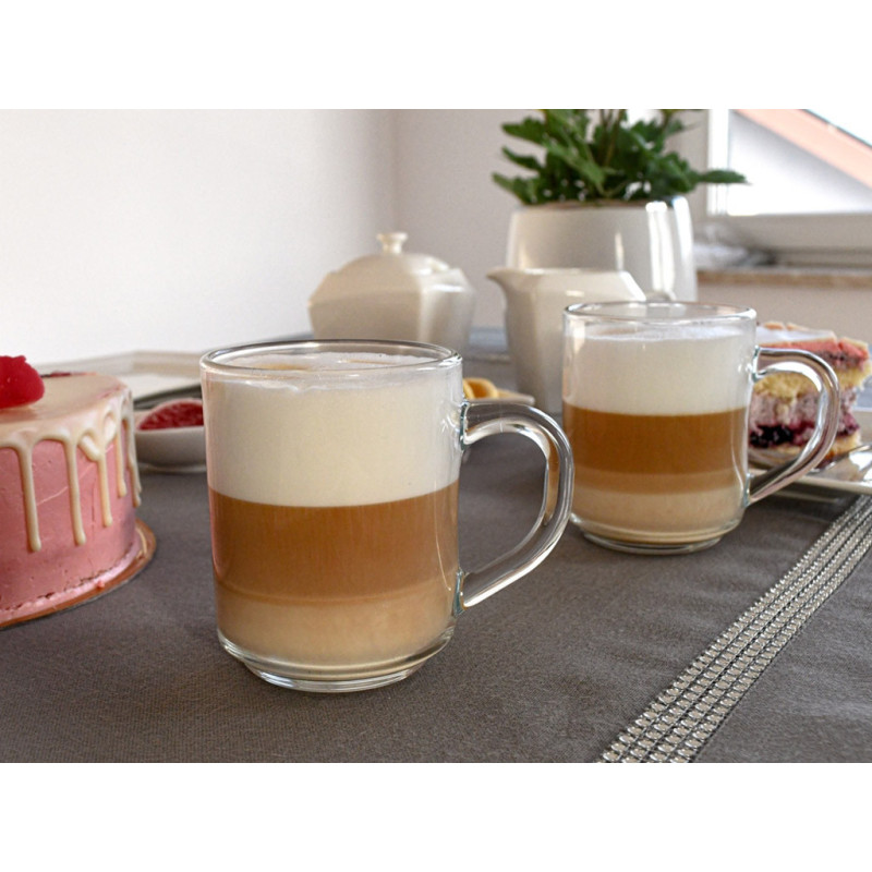 Kubek przezroczysty szklanka Florina Standard 250 ml zestaw 12 szklanek do kawy herbaty