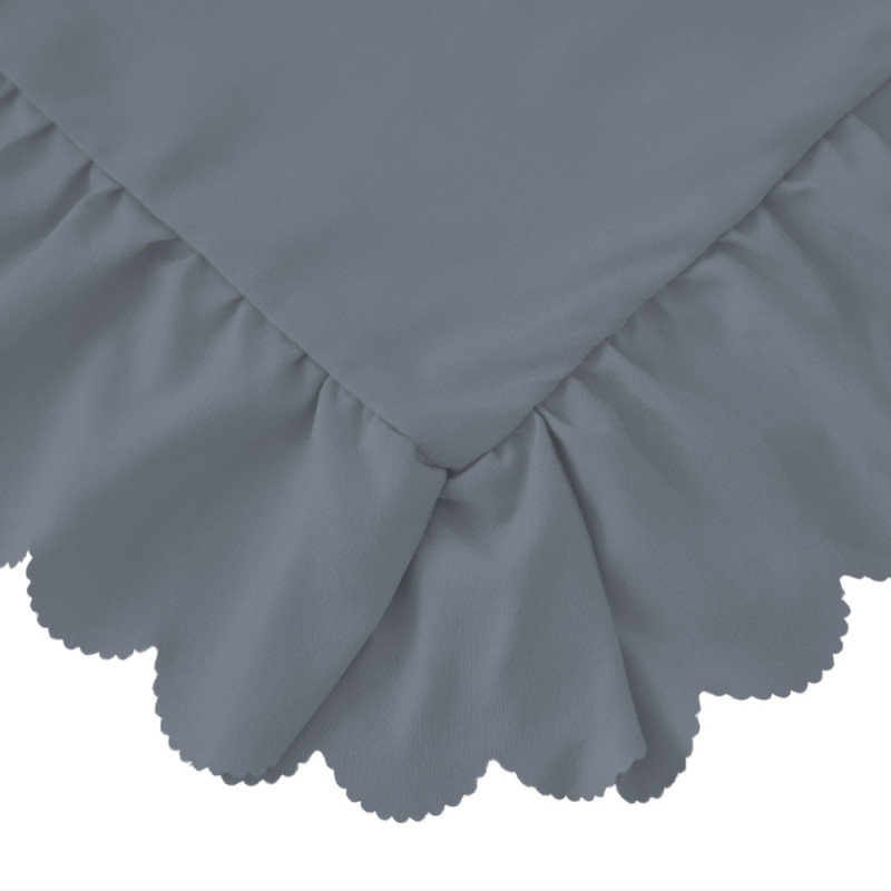 Pościel z falbanką 160x200 mikrofibra Cotton World 3 części 2596 szara