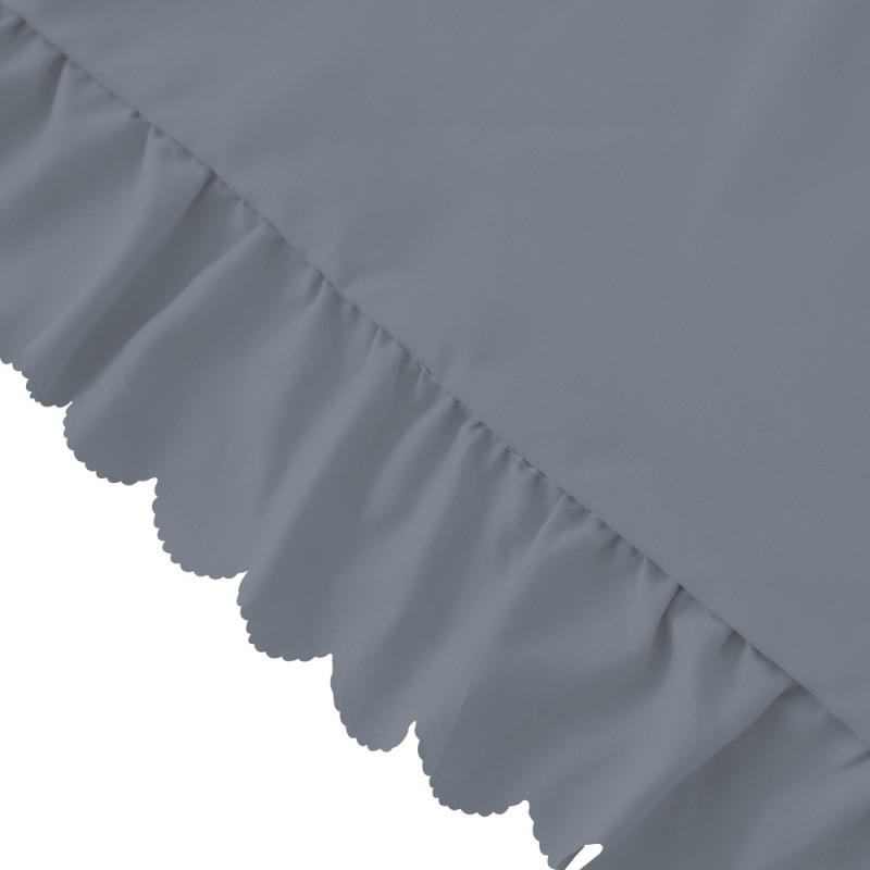 Pościel z falbanką 160x200 mikrofibra Cotton World 3 części 2596 szara