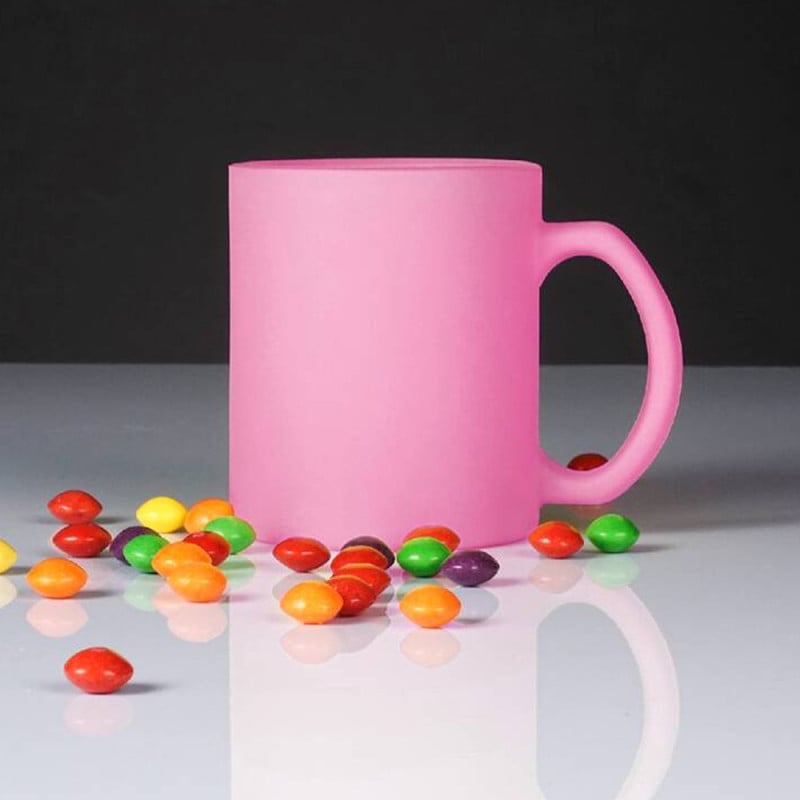 Kubki ceramiczne Glasmark Sonia 300 ml różowy matowy zestaw 6 kubków