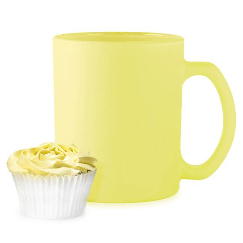 Kubki ceramiczne Glasmark Sonia 300 ml żółty matowy zestaw 6 kubków