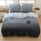 Pościel 160x200 bawełna satynowa dwustronna  GierekHoff gruba 3 części GH 3012 ciemna