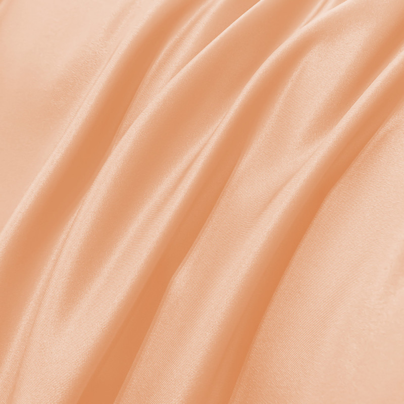 Pościel 200x220 luksusowa z falbanką w kratkę Cotton World gruba 3 części 2677 łososiowa