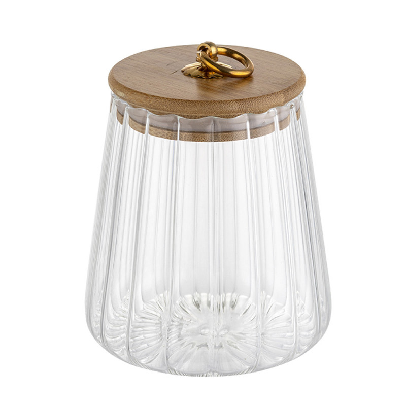 Pojemnik szklany 1000 ml z drewnianą pokrywką Bella Florina 3P 4681