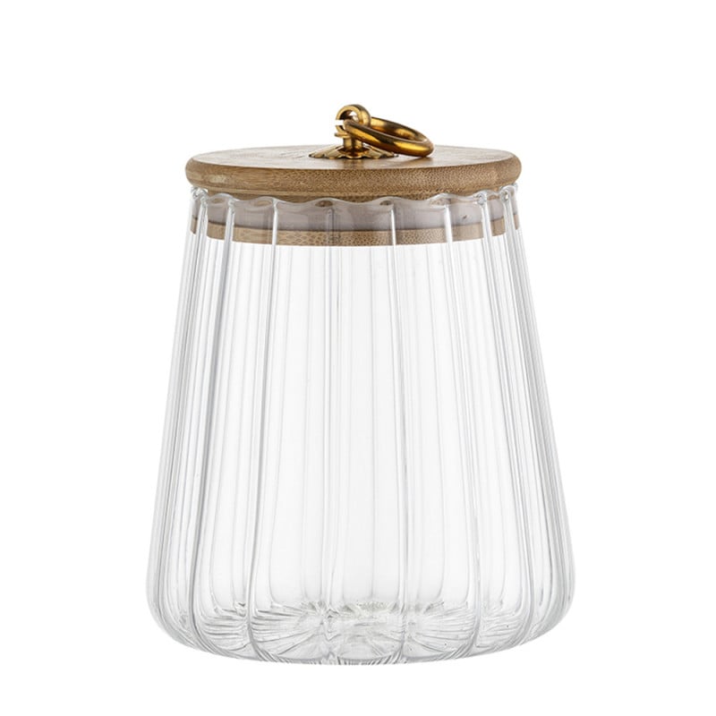 Pojemnik szklany 1000 ml z drewnianą pokrywką Bella Florina 3P 4681