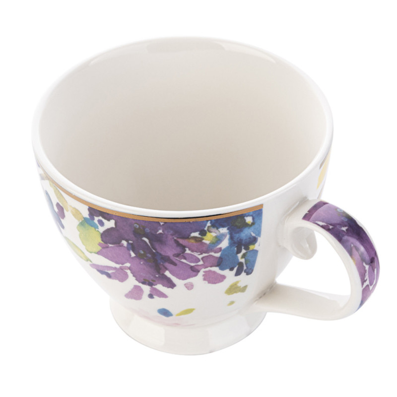 Kubek na nóżce 460 ml fliiżanka porcelanowa Florina Akwarele