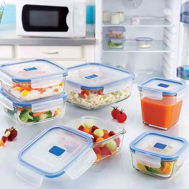 Zestaw 3 pojemników szklanych lunchbox Pure Box Active Luminarc 420/670/920 ml żaroodporne