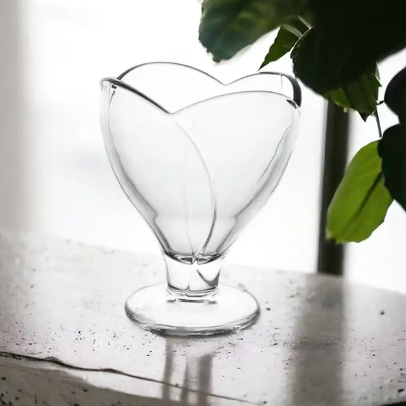Pucharek do lodów 300 ml szklany komplet 6 sztuk Kwiat Tragar 41578
