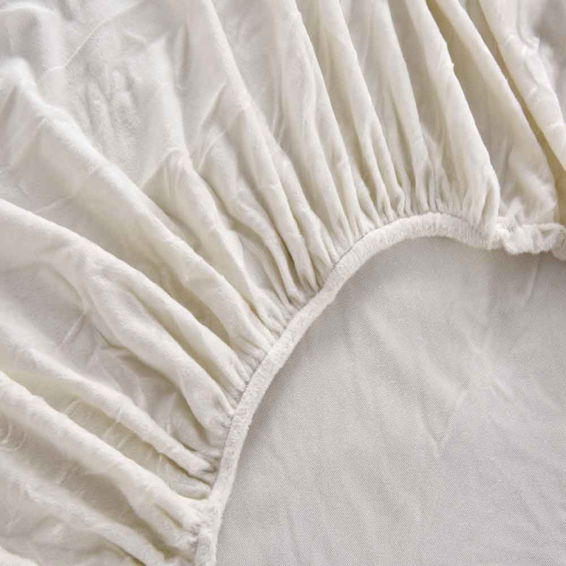 Prześcieradło z gumką "miś" 160x200 grube kremowe Cotton World 2383