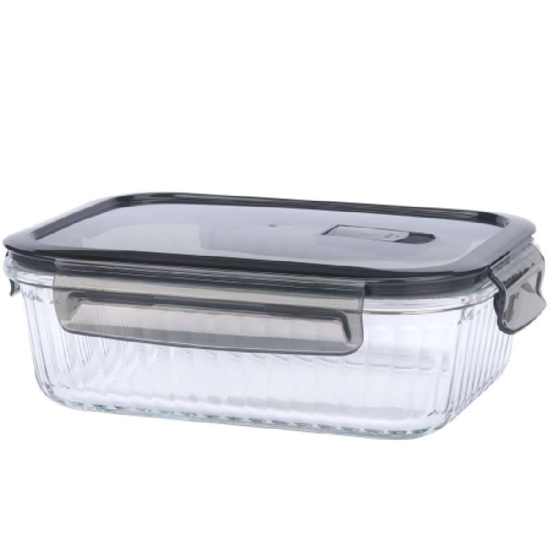 Zestaw 3 pojemników szklanych lunchbox MG Home Cucina 1500/1000/400 ml żaroodporne