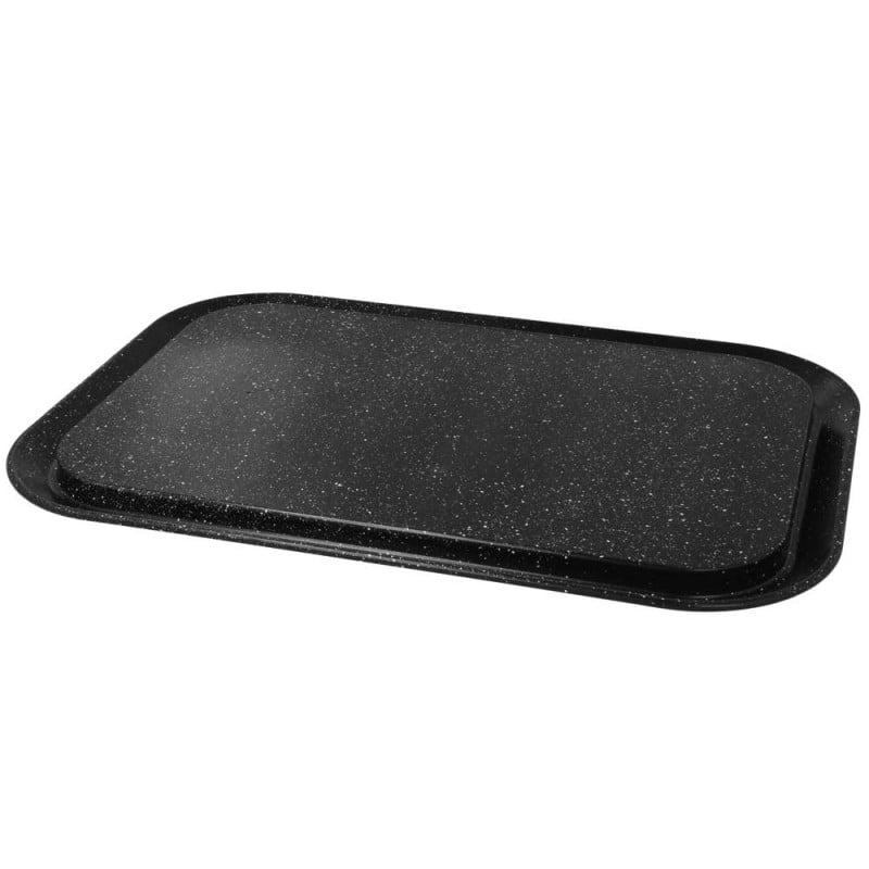 Forma do pieczenia tortownica z podstawką prostokątna 39x28x9czarny marmurek Krisberg KR-006