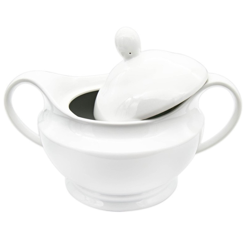 Waza ceramiczna biała do zup 2.5 L okrągła Bella Fiore Tragar 6829