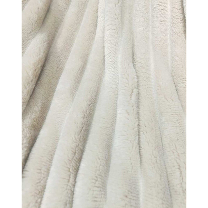 Koc biały 160x200 cm mikrofibra Cotton World miękki ciepły pled narzuta na łóżko