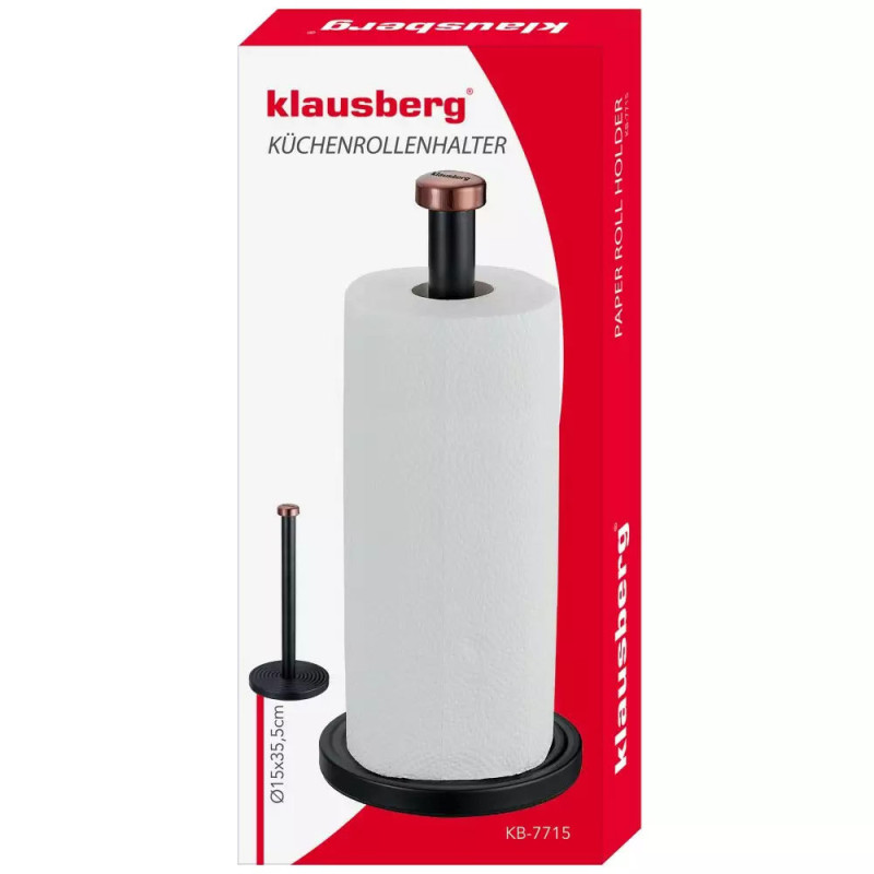 Stojak czarny na ręcznik papierowy kuchenny Klausberg KB 7715