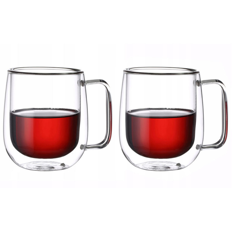 Szklanki termiczne 300 ml komplet 6 sztuk z podwójnymi ściankami filiżanki Kamille 9007