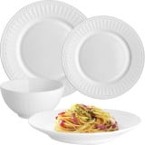 Zestaw obiadowy Florina Roma 24 elementy białe talerze serwis dla 6 osób