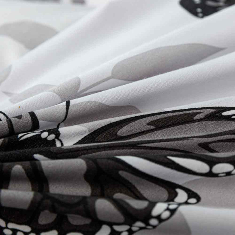 Pościel 200x220 mikrofibra Cotton World gruba komplet 3 części 2779 motyle