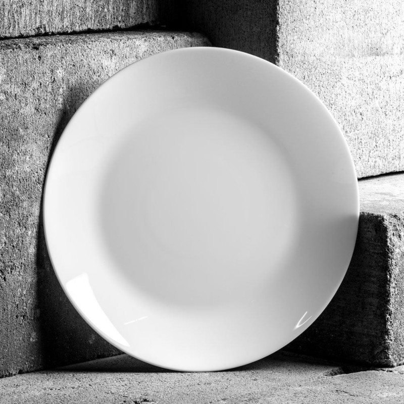 Serwis obiadowo-kawowy MG Home Abria 30 elementów zestaw talerzy dla 6 osób biały + zestaw 6 filiżanek ze spodkami