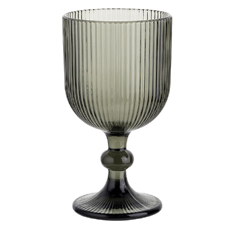 Kielich do wody szklanki ryflowane Florina Vacanza Grey 370 ml szklane zestaw 6 sztuk