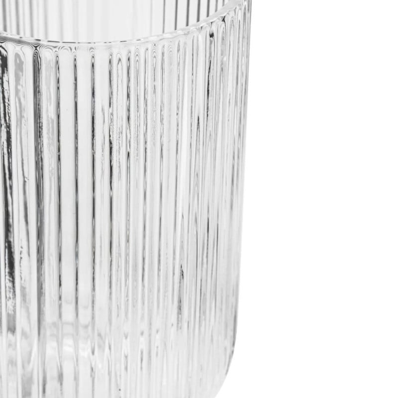 Szklanki wysokie ryflowane Florina Vacanza 430 ml szklane zestaw 6 sztuk