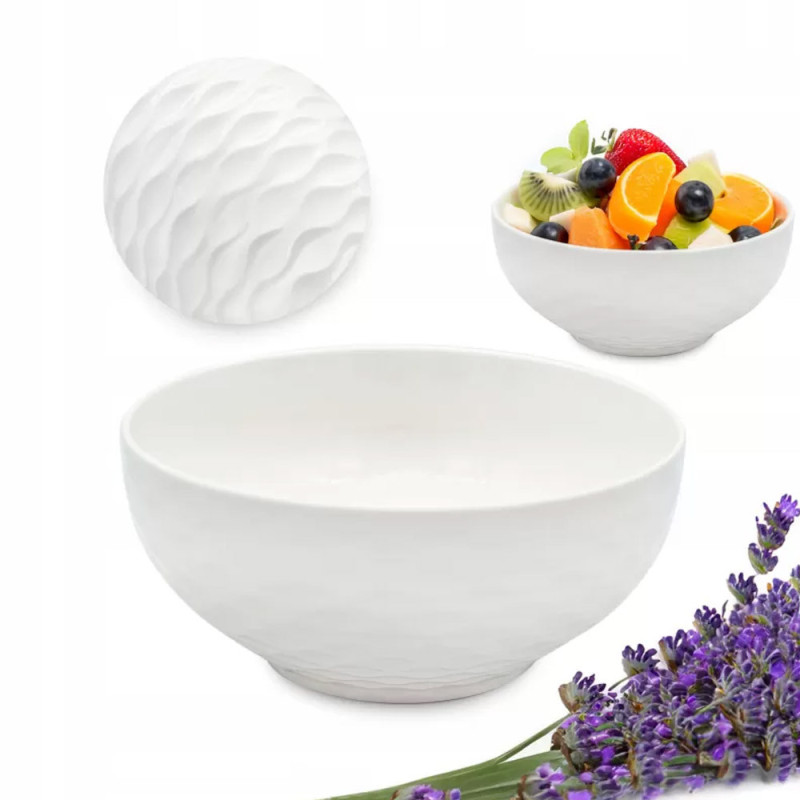 Salaterka porcelanowa biała 750 ml miska zestaw 6 sztuk bulionówka flaczarka Alis Bella Fiore Tragar 42400