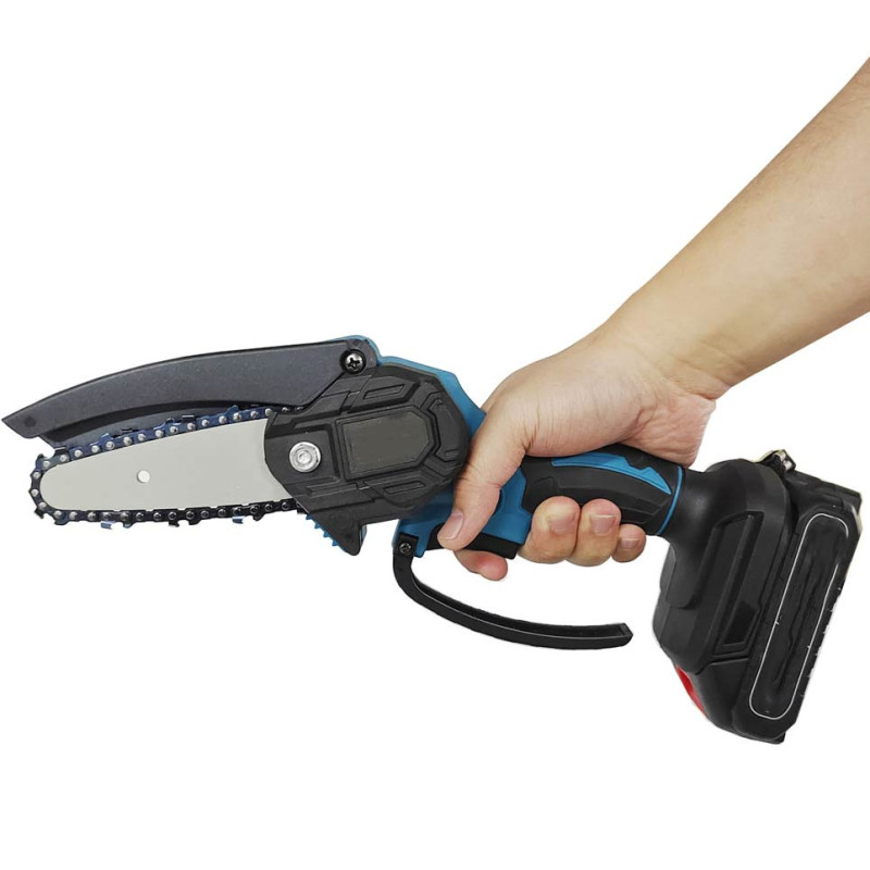 Mini piła akumulatorowa 48V pilarka elektryczna bezprzewodowa 6"/8" z olejem walizka Krischner KR 9955