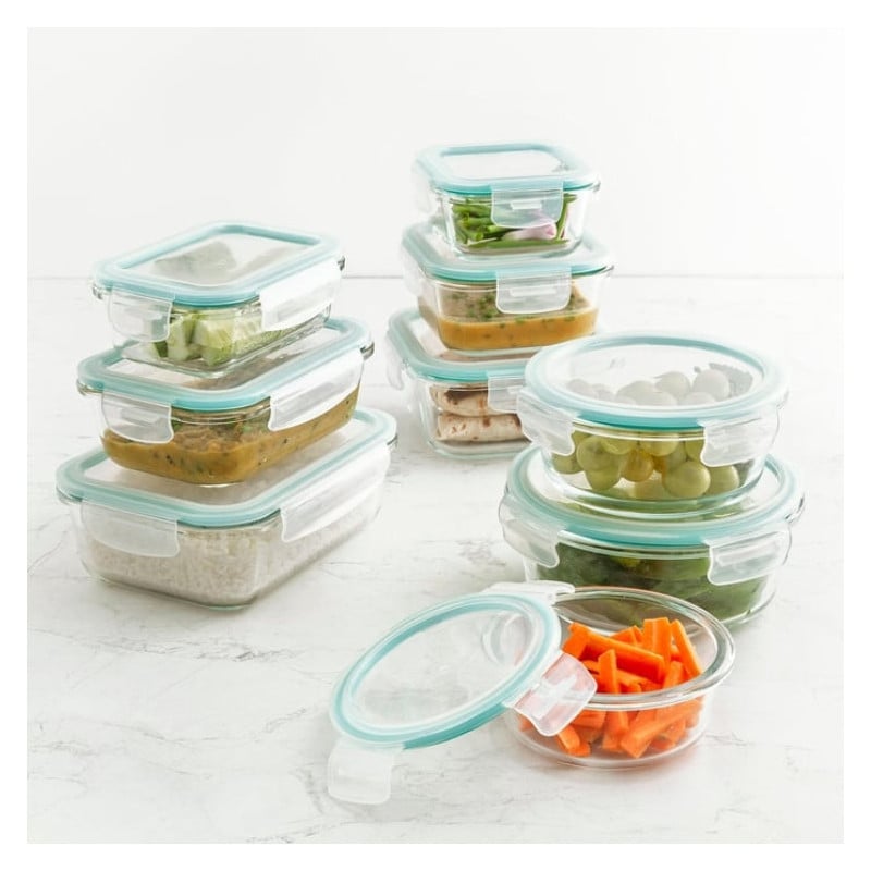 Pojemniki szklane zestaw 10 sztuk lunchbox GierekHoff Corio żaroodporne hermetyczne