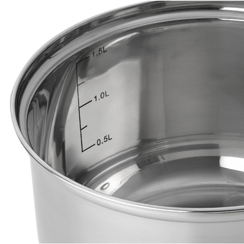 Garnek stalowy MG Home Verso Daily 18 cm 2,2 litra z pokrywką na indukcję