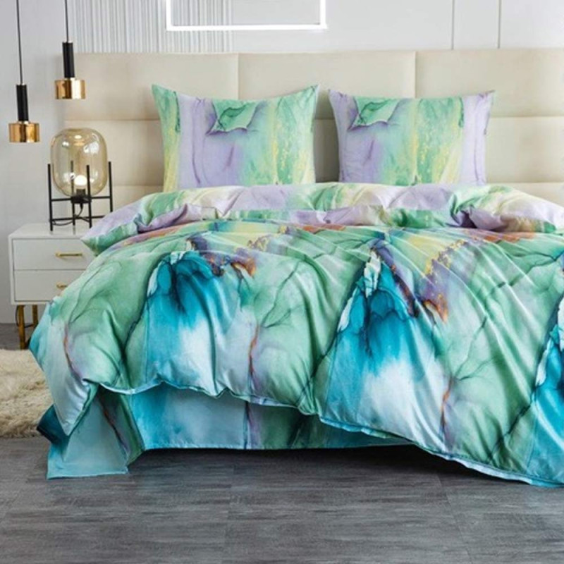 Pościel 160X200 bawełna satynowa dwustronna Cotton World gruba 3 części AML 2837