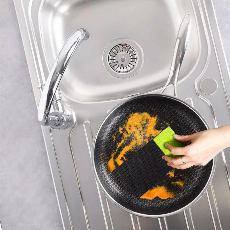 Patelnia stalowa głęboka 28 cm z pokrywką indukcja gaz Masterpan MP 2339