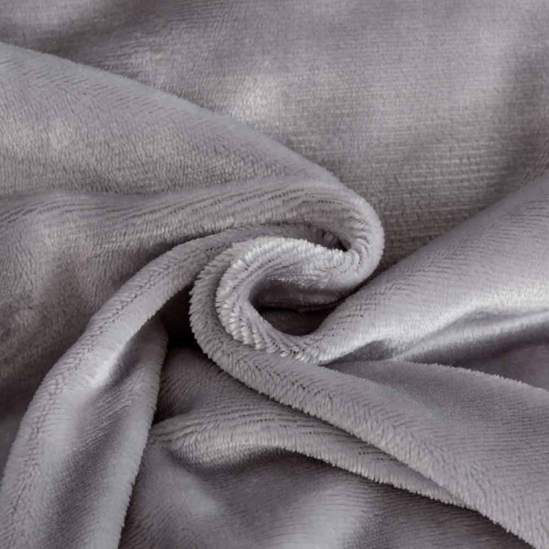 Pościel haftowana 200x220 mikrofibra "miś" Cotton World gruba 3 części 2879 szara