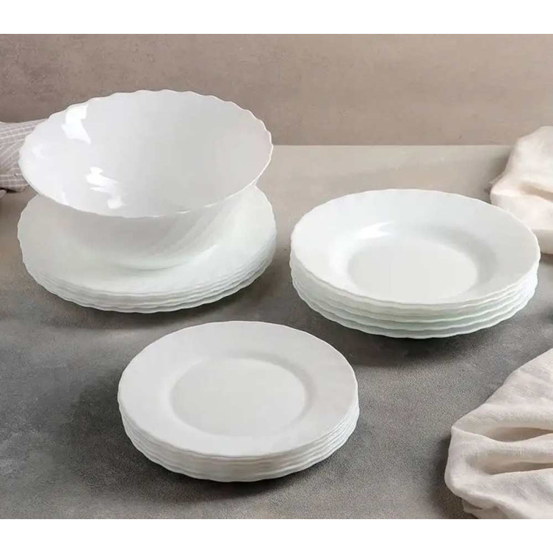 Talerzyki deserowe szklane 15.5 cm zestaw 6 sztuk spodek na ciasto deser Trianon Luminarc
