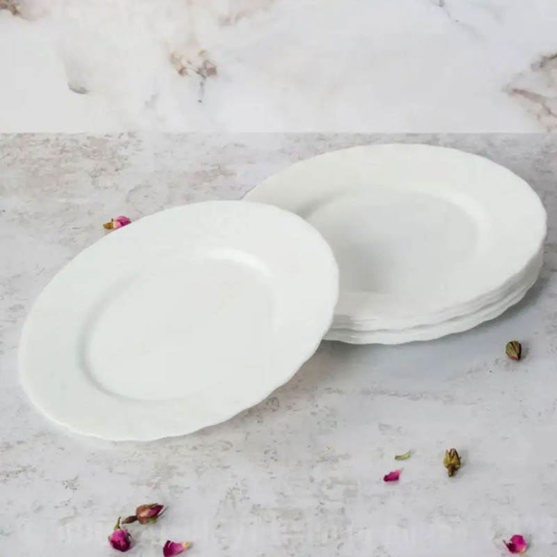 Talerzyki deserowe szklane 15.5 cm zestaw 6 sztuk spodek na ciasto deser Trianon Luminarc