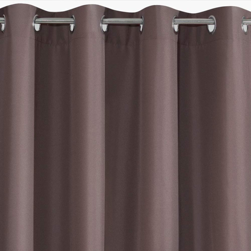 Zasłona zaciemniająca na przelotkach grube 140x250 cm chocolate