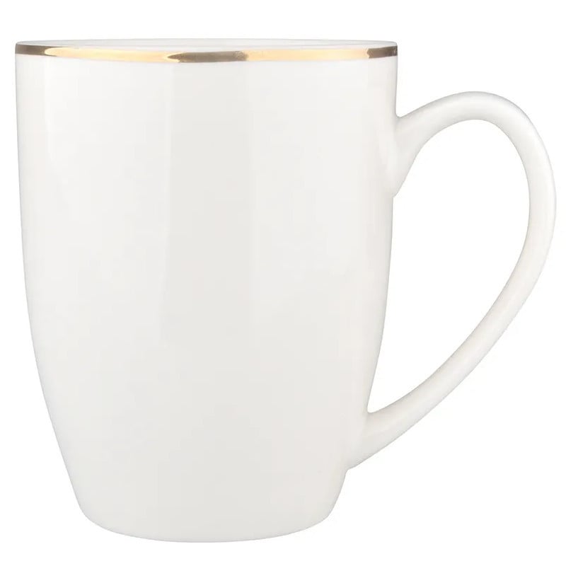Kubki porcelanowe ze złotym zdobieniem Florina Bellissima 330 ml zestaw 6 sztuk