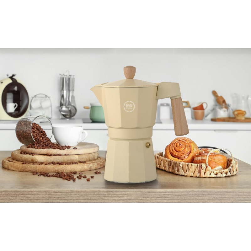 Kawiarka tradycyjna 300 ml MG Home Lungo zaparzacz ciśnieniowy do kawy na 6 filiżanek espresso