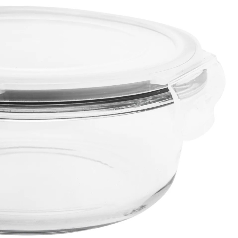 Pojemniki szklane okrągłe lunchbox Altom Fresh zestaw 3 sztuki żaroodporne hermetyczne
