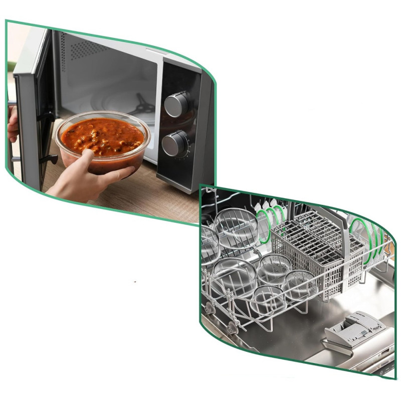 Pojemnik szklany 950 ml okrągły lunchbox Altom Fresh żaroodporny hermetyczny