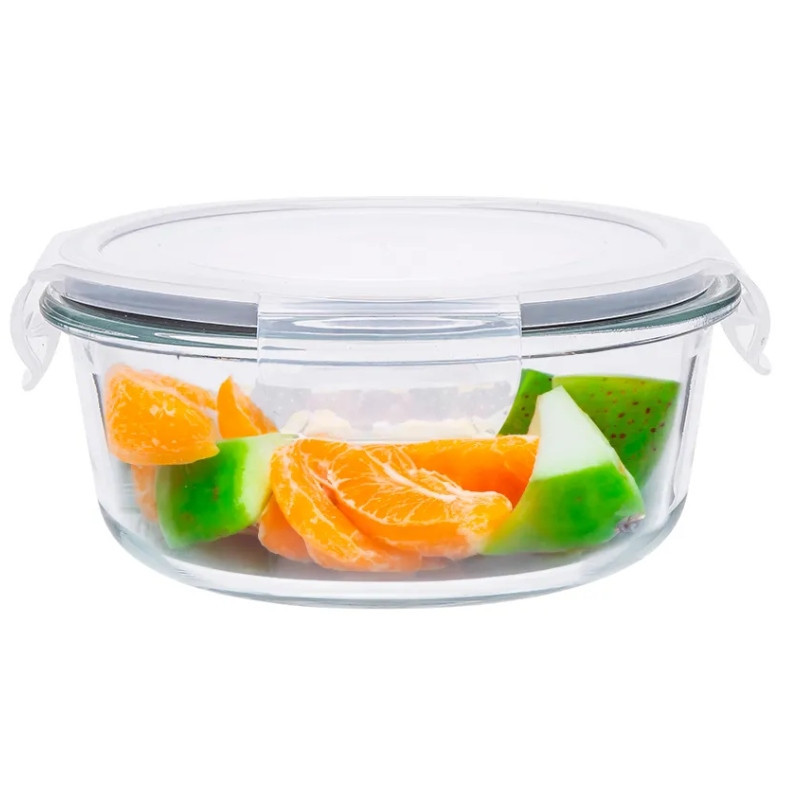Pojemnik szklany 950 ml okrągły lunchbox Altom Fresh żaroodporny hermetyczny