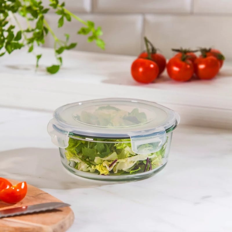 Pojemnik szklany 950 ml okrągły lunchbox Altom Fresh żaroodporny hermetyczny